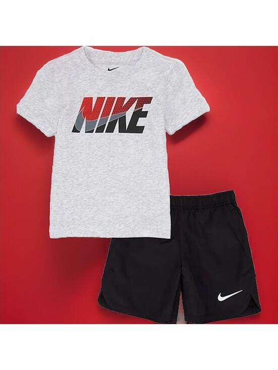 Nike Other - Nike Boys Short Sleeve Logo T-Shirt & Solid Microfiber Shorts Set Size 6